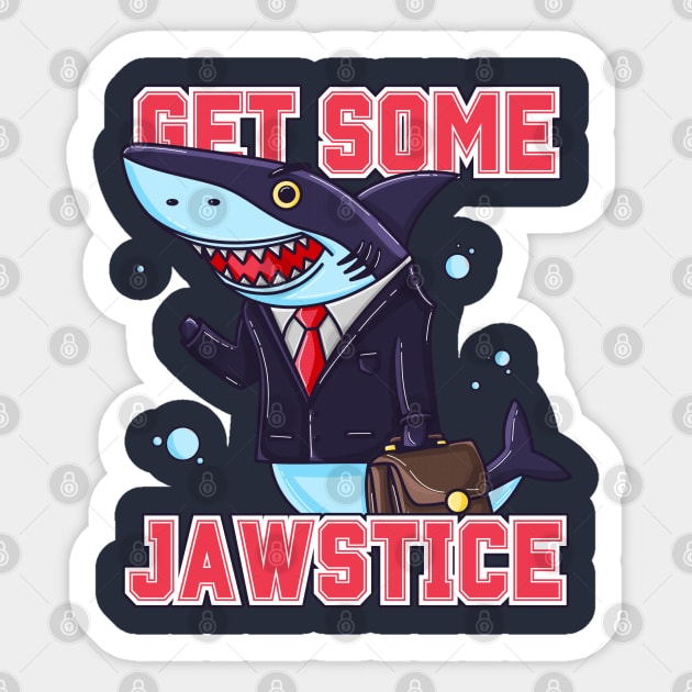 Shark Attorney: Bite for Jawstice Sticker by GiveMeThatPencil